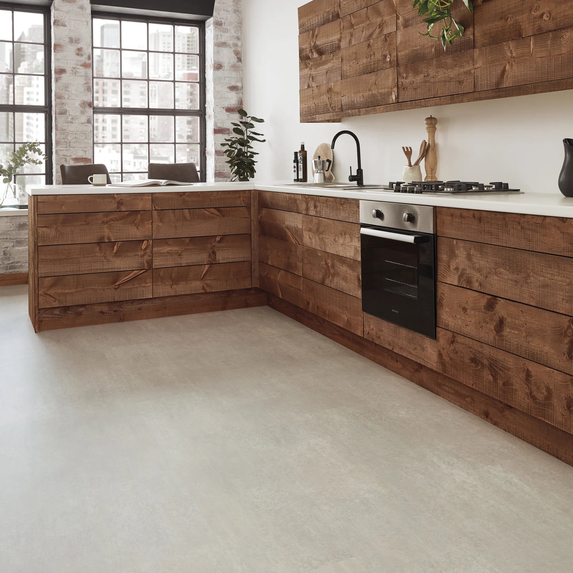 Karndean Knight Tile Dove Grey Concrete ST21 - Premier Carpets & Flooring Ltd