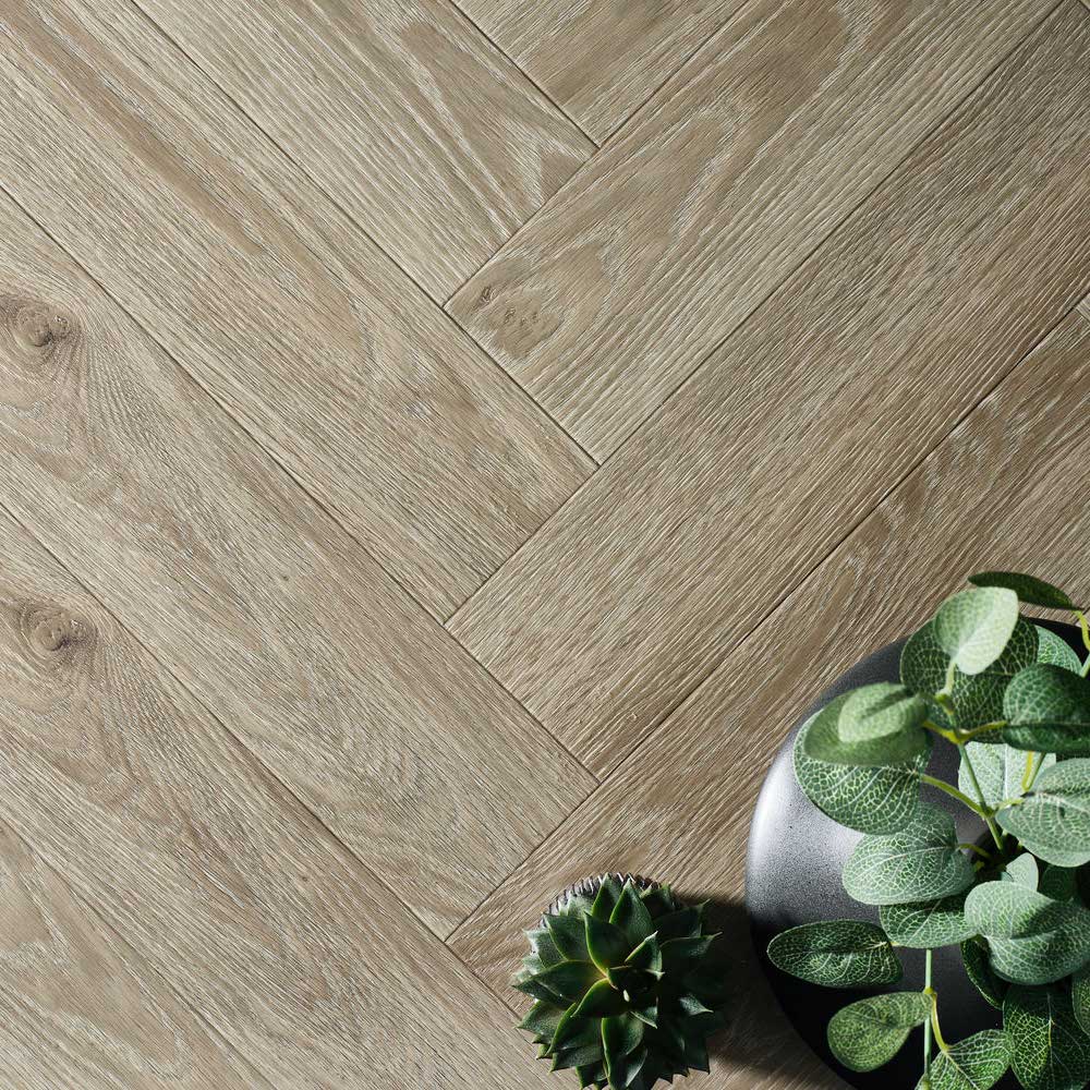 Textures LVT Ash TH08 Herringbone Flooring - Premier Carpets & Flooring Ltd