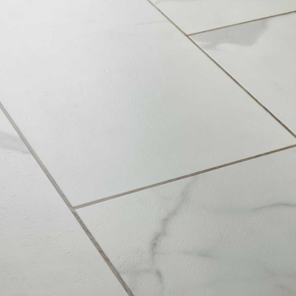 Textures LVT Carrera White TS01 Tile Flooring - Premier Carpets & Flooring Ltd
