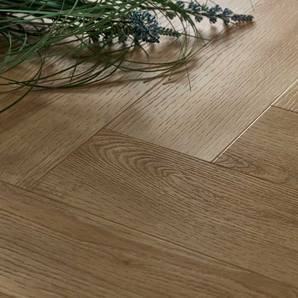 Textures LVT Washed Oak TH04 Herringbone Flooring - Premier Carpets & Flooring Ltd