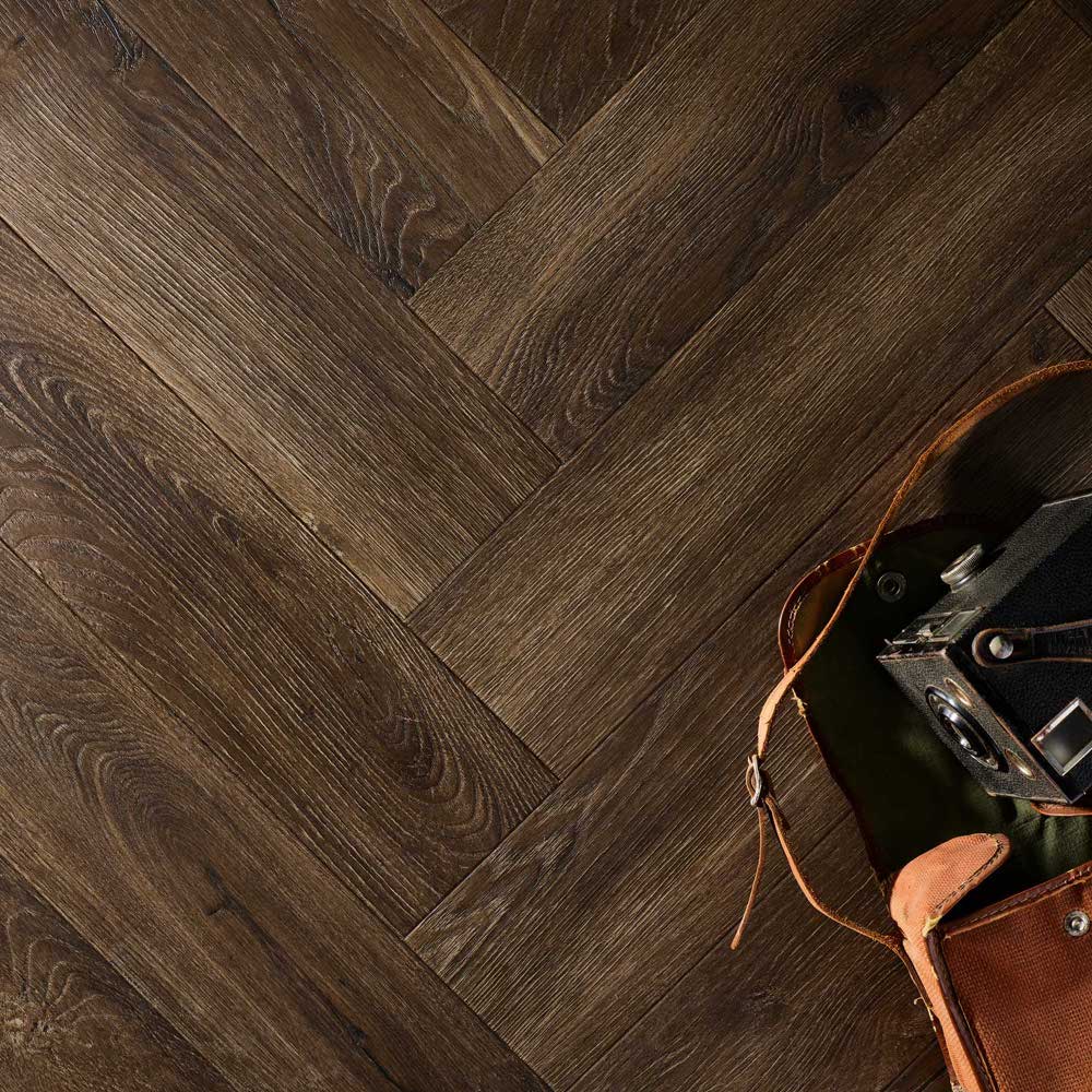 Textures LVT Tudor Oak TH03 Herringbone Flooring
