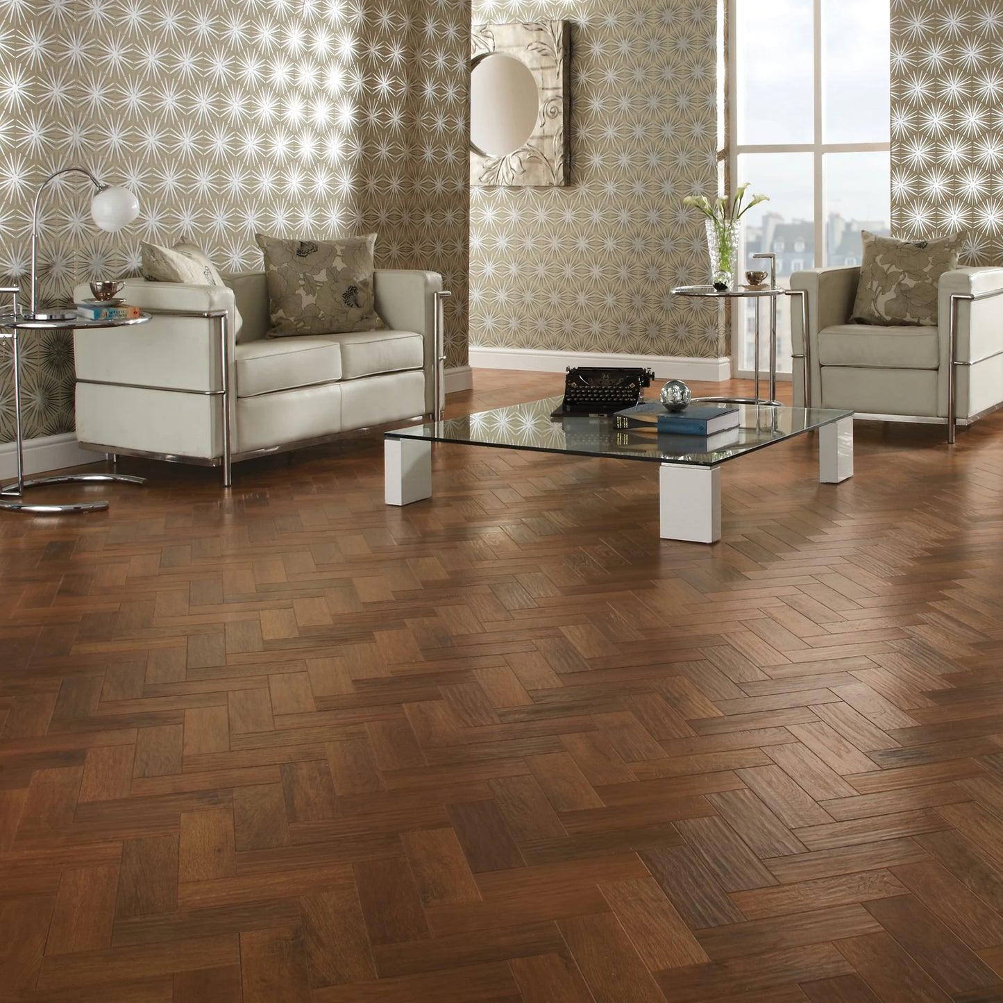 Karndean Art Select Dawn Oak Parquet AP02 - Premier Carpets & Flooring Ltd