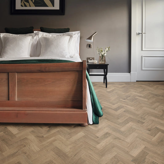 Karndean Art Select Salon Oak Parquet AP08 - Premier Carpets & Flooring Ltd