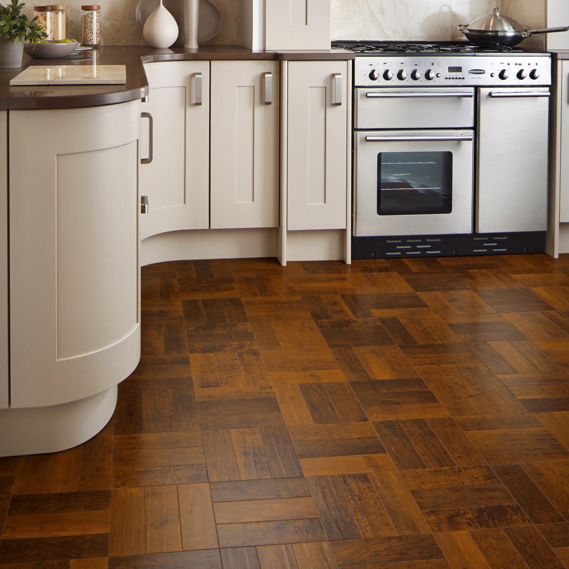 Karndean Art Select Spanish Cherry Parquet AP05 - Premier Carpets & Flooring Ltd