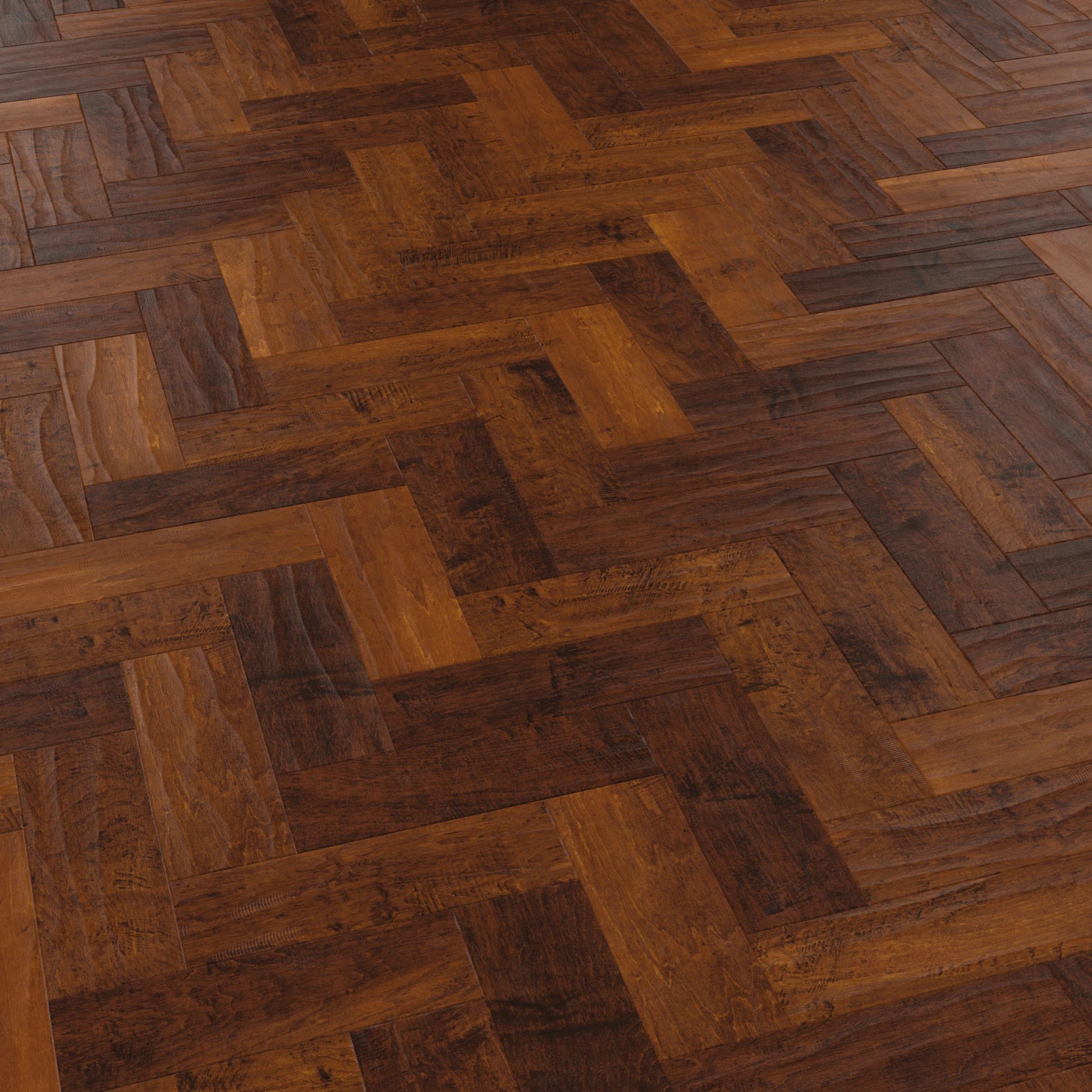 Karndean Art Select Spanish Cherry Parquet AP05 - Premier Carpets & Flooring Ltd