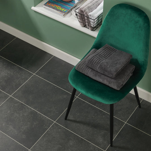 Karndean Knight Tile Black Riven Slate ST15 - Premier Carpets & Flooring Ltd