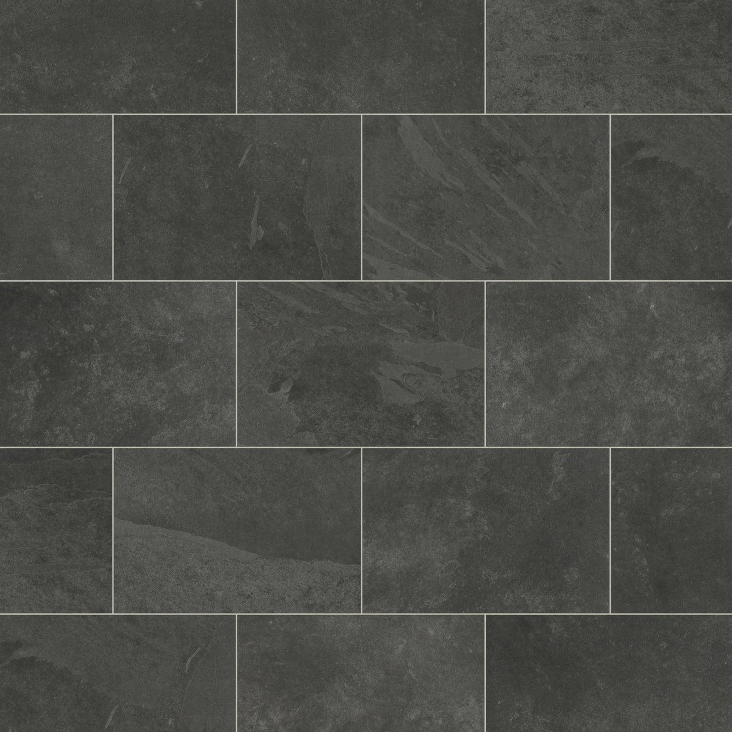 Karndean Knight Tile Black Riven Slate ST15 - Premier Carpets & Flooring Ltd