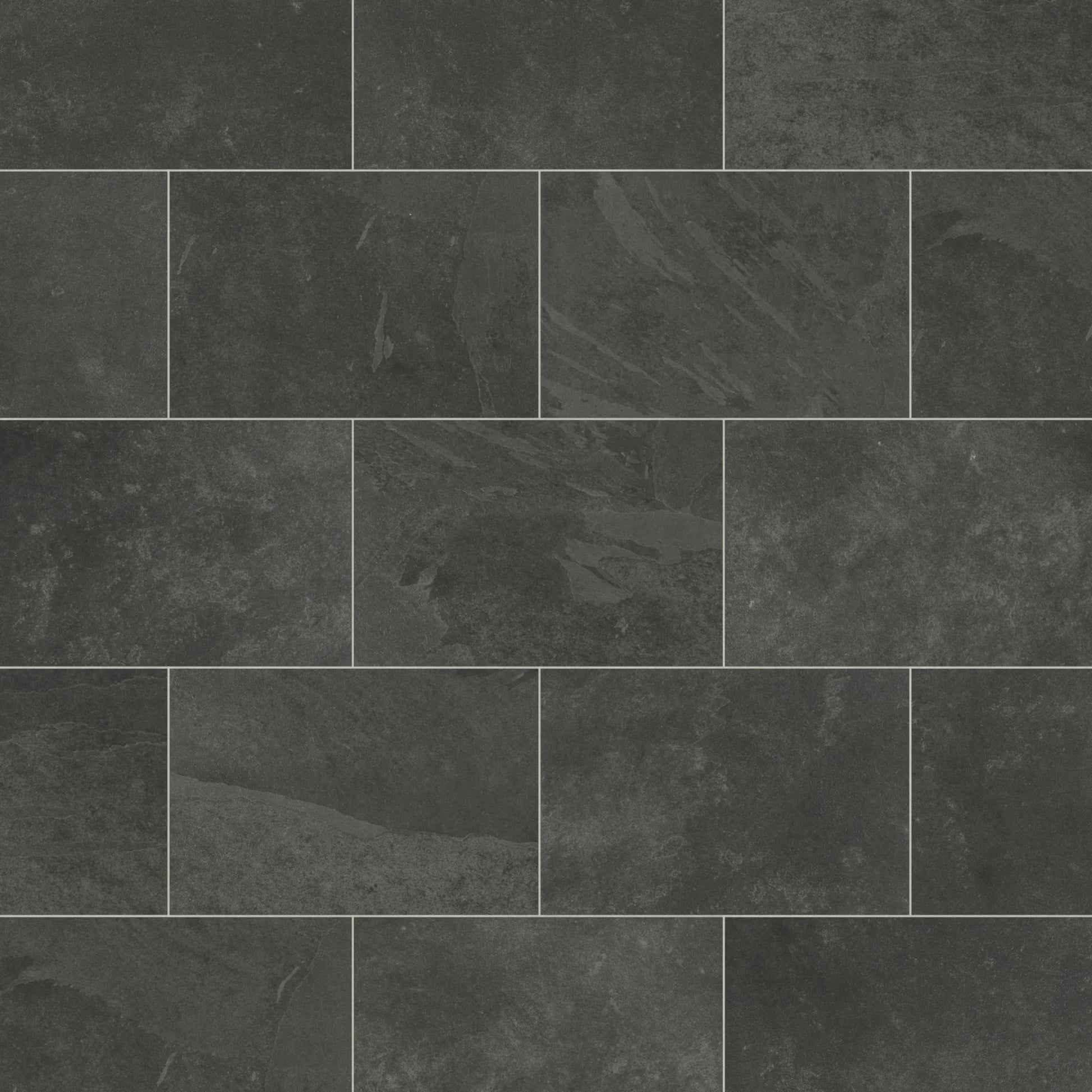 Karndean Knight Tile Black Riven Slate ST15 - Premier Carpets & Flooring Ltd
