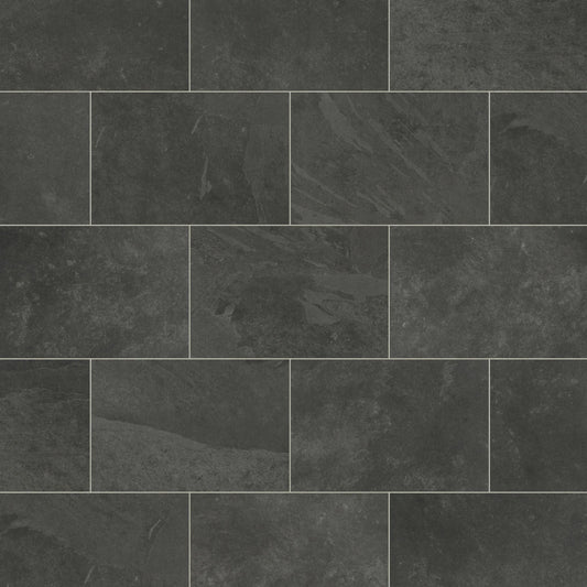 Karndean Knight Tile Black Riven Slate ST15 - Premier Carpets & Flooring Ltd