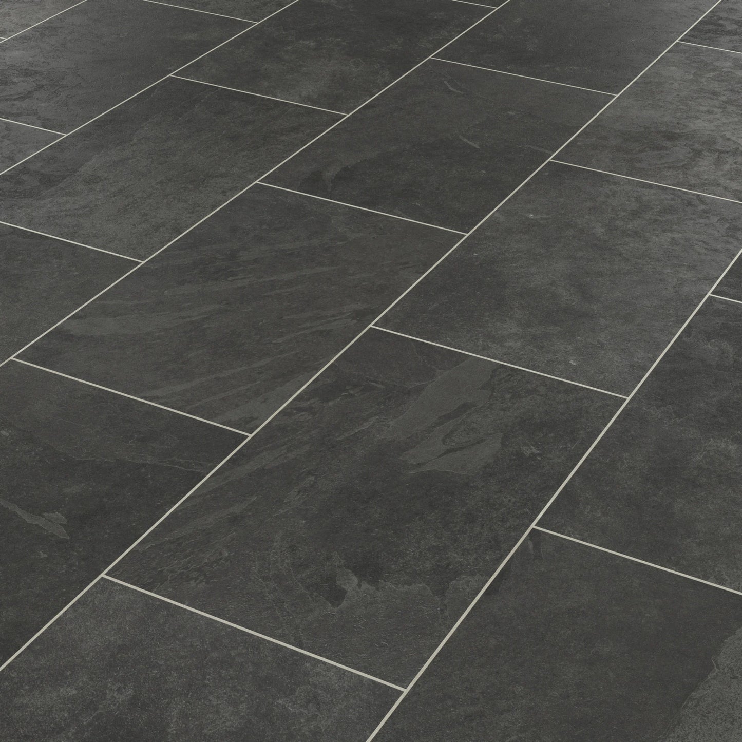 Karndean Knight Tile Black Riven Slate ST15 - Premier Carpets & Flooring Ltd
