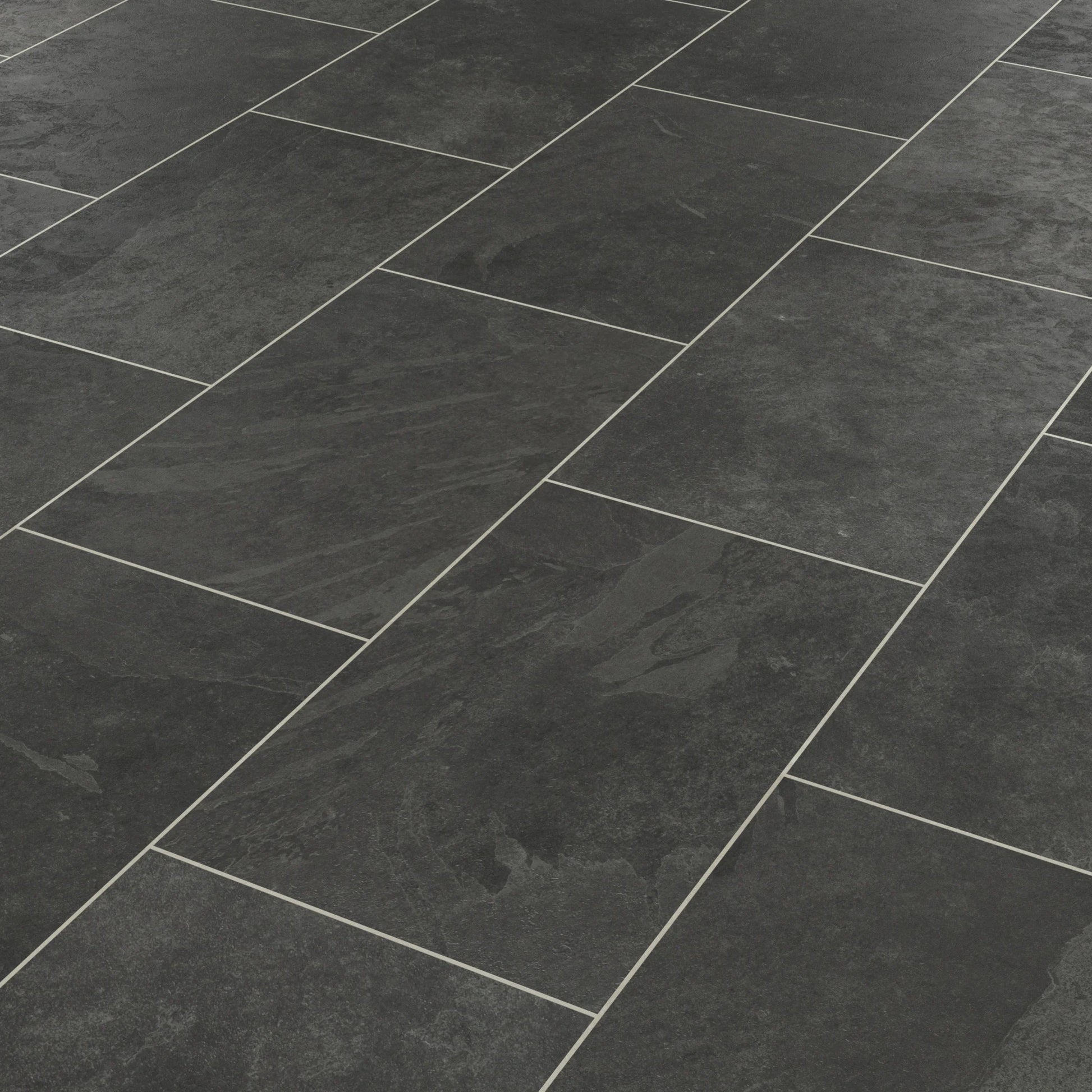Karndean Knight Tile Black Riven Slate ST15 - Premier Carpets & Flooring Ltd