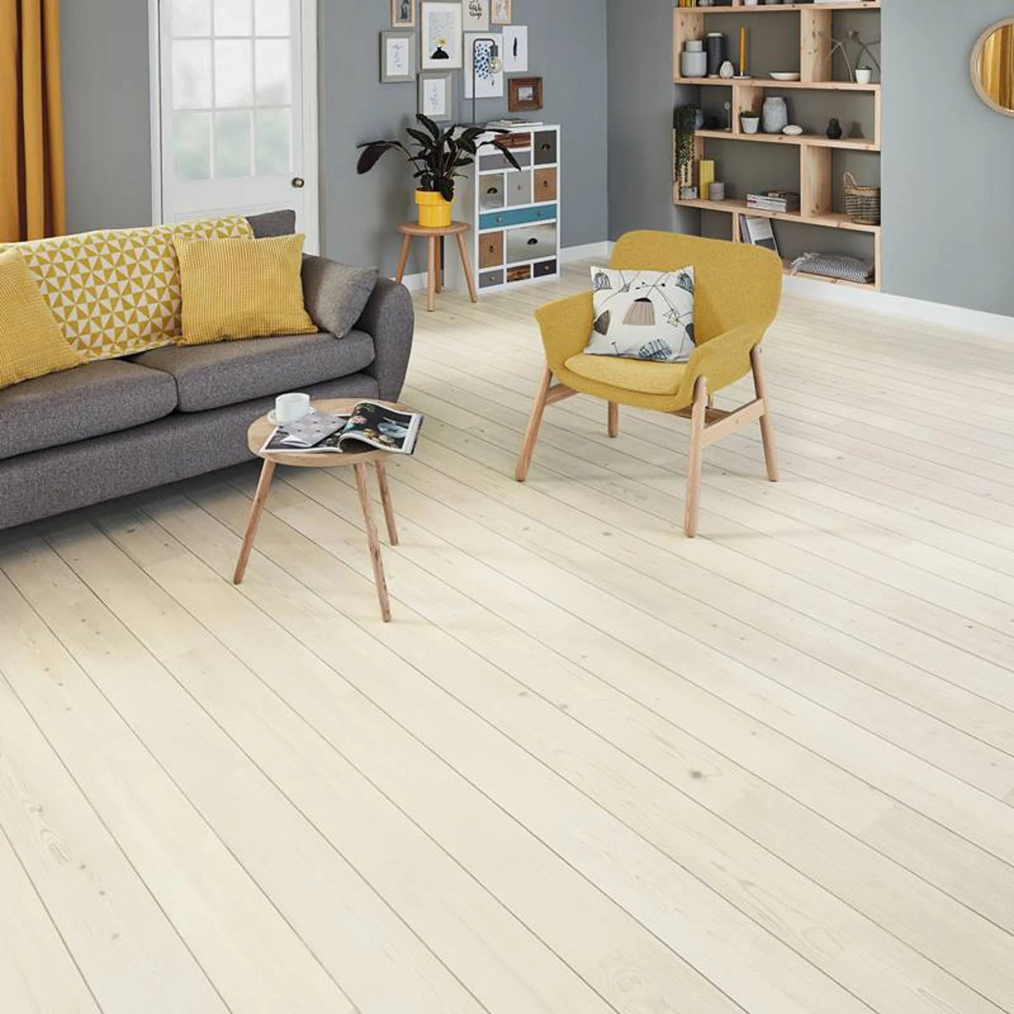 Karndean Knight Tile Washed Scandi Pine KP132 - Premier Carpets & Flooring Ltd