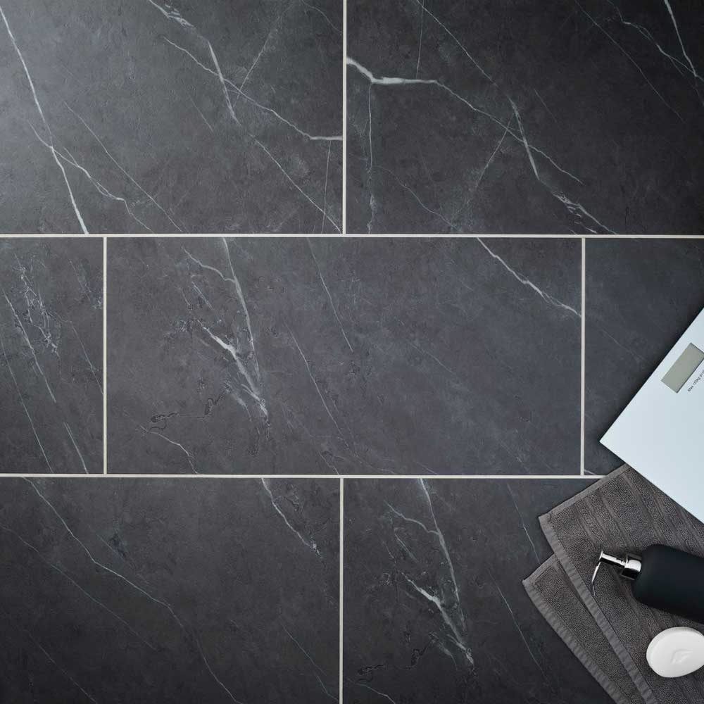 Textures LVT Carrera Dark TS02 Tile Flooring - Premier Carpets & Flooring Ltd