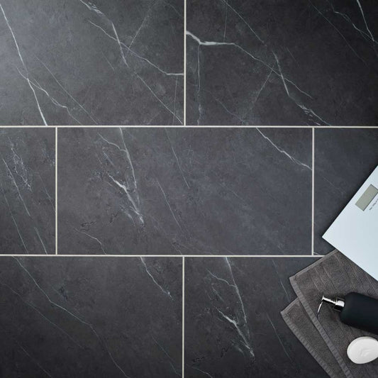 Textures LVT Carrera Dark TS02 Tile Flooring - Premier Carpets & Flooring Ltd