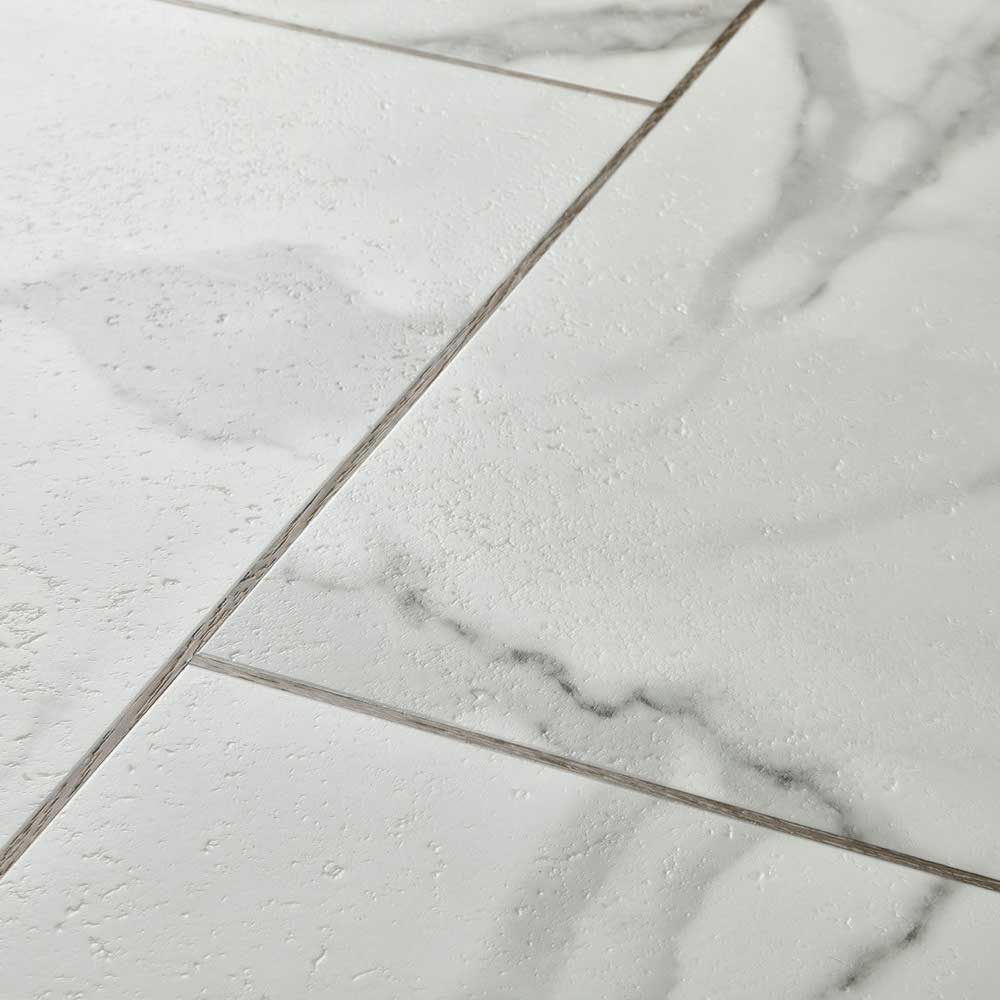 Textures LVT Carrera White TS01 Tile Flooring - Premier Carpets & Flooring Ltd