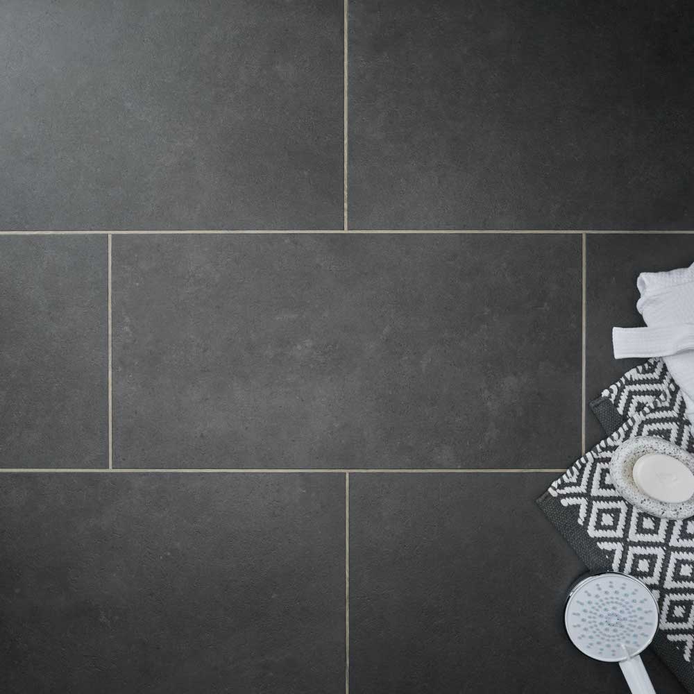 Textures LVT Dark Slate TS04 Tile Flooring - Premier Carpets & Flooring Ltd