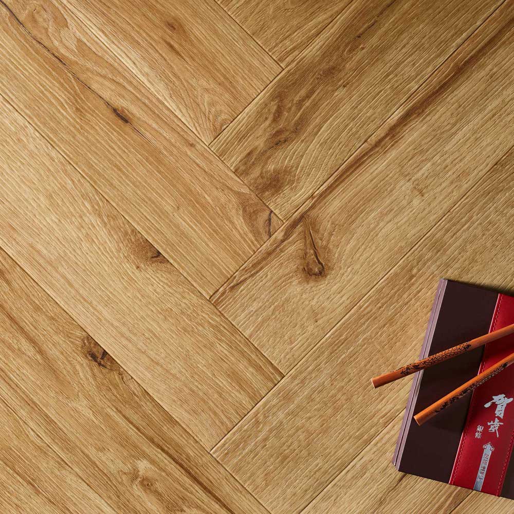 Textures LVT Old English Oak TH02 Herringbone Flooring - Premier Carpets & Flooring Ltd
