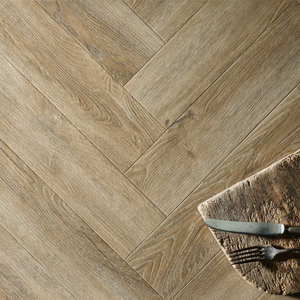 Textures LVT Weathered Oak TH05 Herringbone Flooring - Premier Carpets & Flooring Ltd
